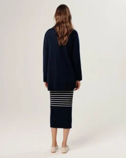 Rodier Gilets Et Cardigans|Gilet Joëlle ouvert bleu nuit