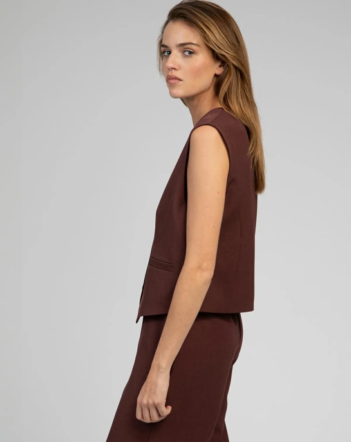 An'ge Gilets Et Cardigans|Gilet Kimolo chocolat