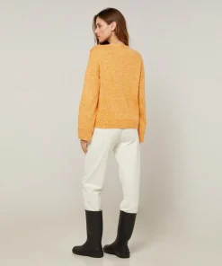 Rodier Gilets Et Cardigans|Gilet Lilith col V chiné jaune