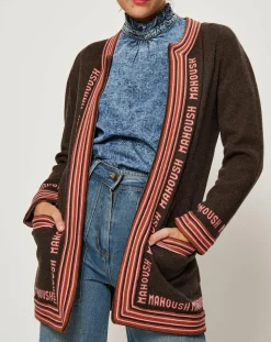 Manoush Gilets Et Cardigans|Gilet Lisa marron/rose