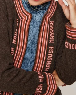 Manoush Gilets Et Cardigans|Gilet Lisa marron/rose