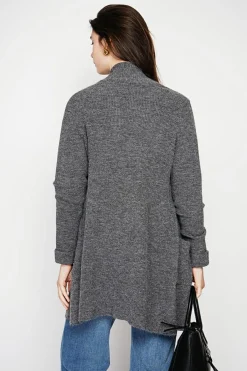 C&Jo Gilets Et Cardigans|Gilet long à col châle loup