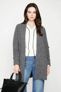 C&Jo Gilets Et Cardigans|Gilet long à col châle loup