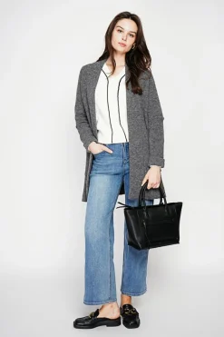 C&Jo Gilets Et Cardigans|Gilet long à col châle loup