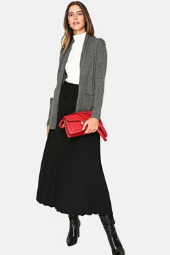 Assuili Gilets Et Cardigans|Gilet long en Cachemire mélangé col châle loup