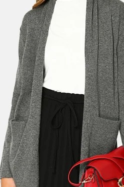 Assuili Gilets Et Cardigans|Gilet long en Cachemire mélangé col châle loup