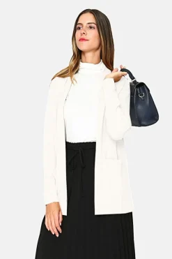 Assuili Gilets Et Cardigans|Gilet long en Cachemire mélangé col châle naturel