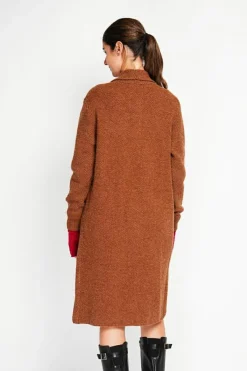 Assuili Gilets Et Cardigans|Gilet long fantaisie marron