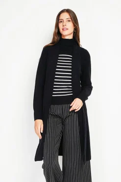 Assuili Gilets Et Cardigans|Gilet long fantaisie noir