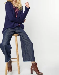 Karl Marc John Gilets Et Cardigans|Gilet Mystère en Maille de coton bleu marine