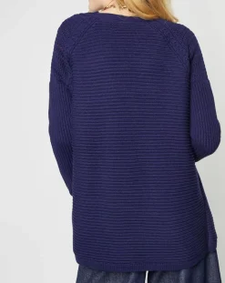 Karl Marc John Gilets Et Cardigans|Gilet Mystère en Maille de coton bleu marine