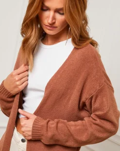 Fleur de cachemire Gilets Et Cardigans|Gilet Nina camel