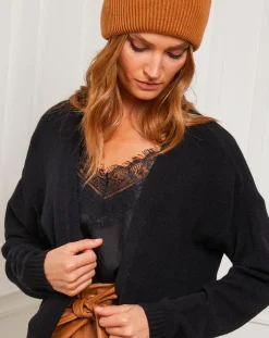 Fleur de cachemire Gilets Et Cardigans|Gilet Nina noir