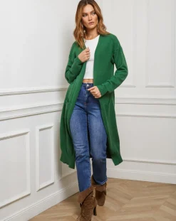 Fleur de cachemire Gilets Et Cardigans|Gilet Nina vert