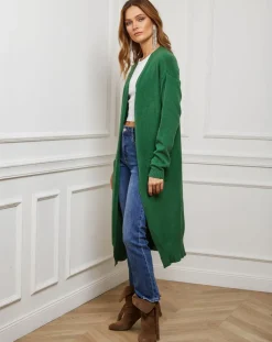 Fleur de cachemire Gilets Et Cardigans|Gilet Nina vert