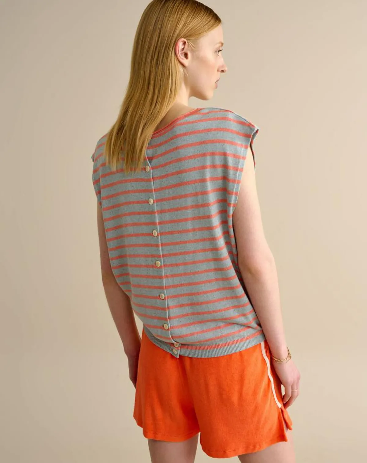 Bellerose Gilets Et Cardigans|Gilet oversize en Lin mélangé Nite oasis