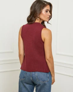 L'Armoire de Suzette Gilets Et Cardigans|Gilet Romy bordeaux