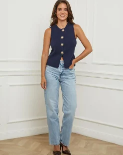 L'Armoire de Suzette Gilets Et Cardigans|Gilet Romy marine