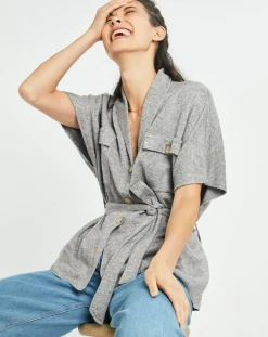 Lauren Vidal Gilets Et Cardigans|Gilet Roy gris