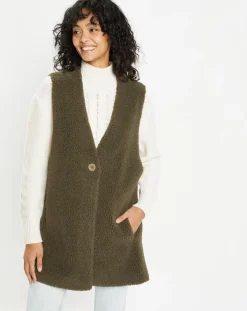 Lou Andrea Gilets Et Cardigans|Gilet réversible en Fausse Fourrure Dafne military