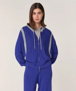 Rodier Gilets Et Cardigans|Gilet Sacha 100% Laine Bi-Couleur bleu outremer