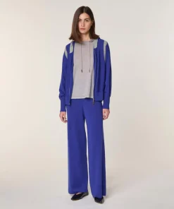 Rodier Gilets Et Cardigans|Gilet Sacha 100% Laine Bi-Couleur bleu outremer