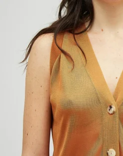 Chloé Stora Gilets Et Cardigans|Gilet Tatiana doré