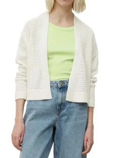 Marc O'Polo Gilets Et Cardigans|Gilet Tube Maille Ajourée blanc