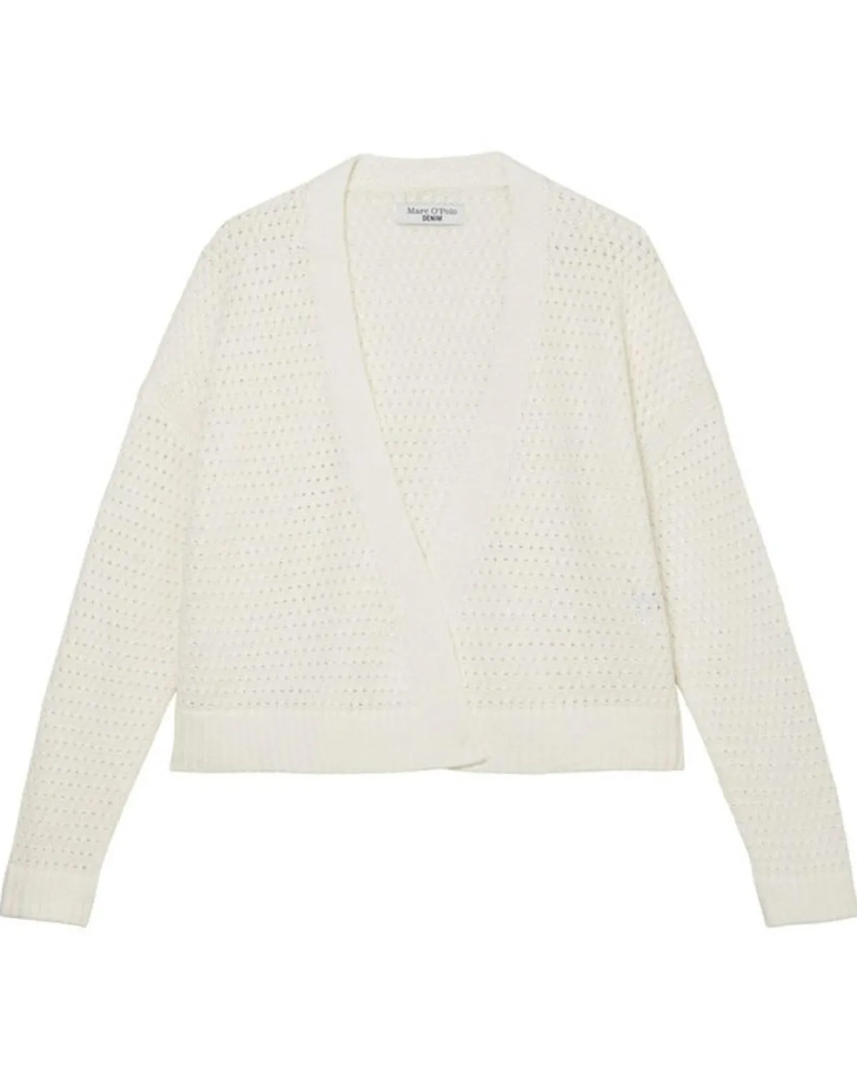 Marc O'Polo Gilets Et Cardigans|Gilet Tube Maille Ajourée blanc