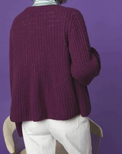 Stella Forest Gilets Et Cardigans|Gilet évasé en Laine & Alpaga mélangés Théodore violet