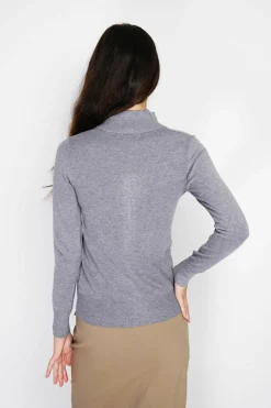 C&Jo Gilets Et Cardigans|Gilet zippé en Cachemire mélangé flanelle