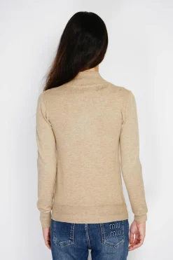 C&Jo Gilets Et Cardigans|Gilet zippé en Cachemire mélangé camel