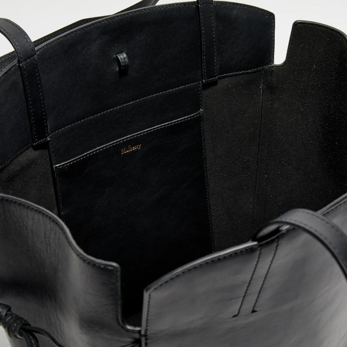 Mulberry Sacs|Grand sac cabas en Cuir Clovelly noir - 50x40x16 cm