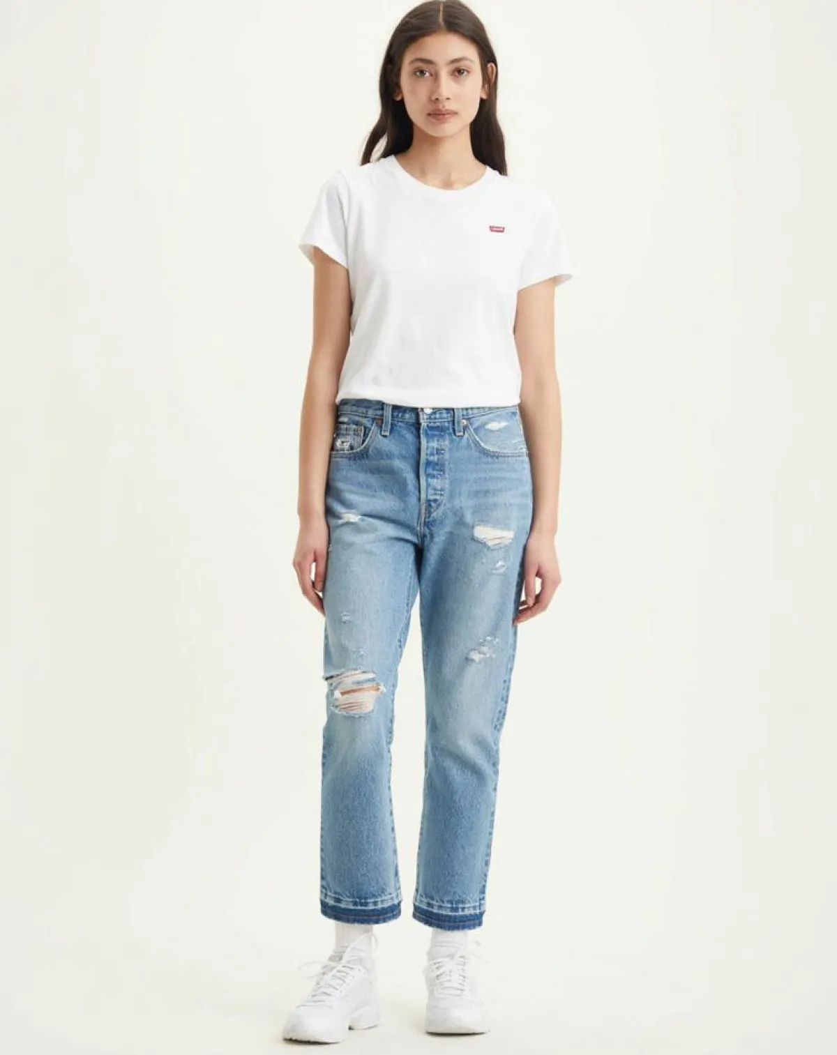 Levi's® Jeans|Jean 501 Crop coupe droite bleu