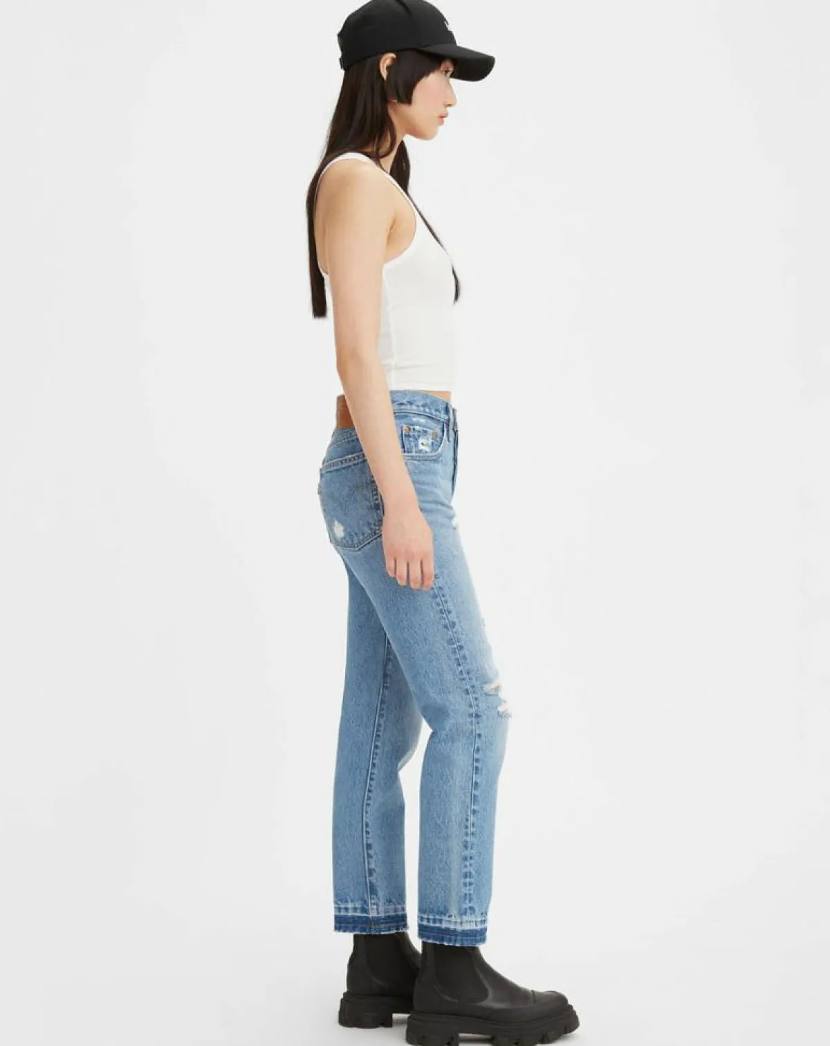 Levi's® Jeans|Jean 501 Crop coupe droite bleu