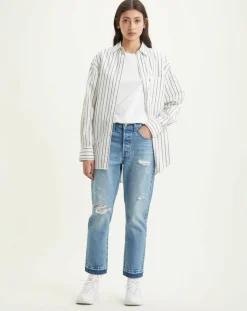 Levi's® Jeans|Jean 501 Crop coupe droite bleu