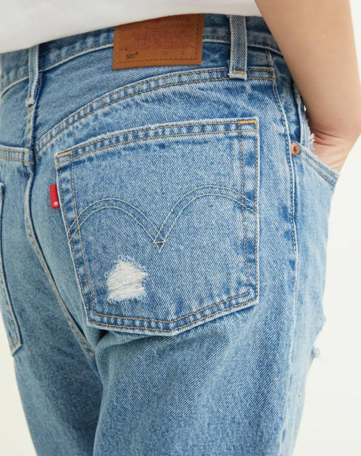 Levi's® Jeans|Jean 501 Crop coupe droite bleu