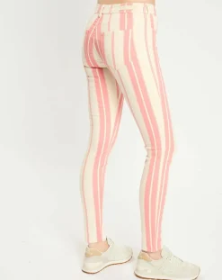 Scotch & Soda Jeans|Jean à rayures rose/écru