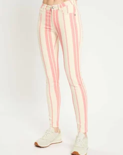 Scotch & Soda Jeans|Jean à rayures rose/écru