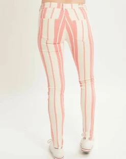 Scotch & Soda Jeans|Jean à rayures rose/écru
