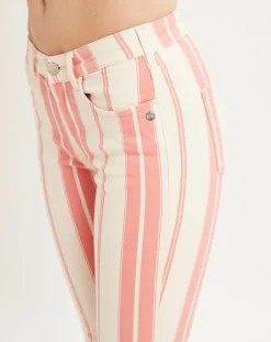 Scotch & Soda Jeans|Jean à rayures rose/écru