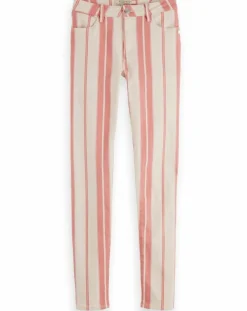 Scotch & Soda Jeans|Jean à rayures rose/écru