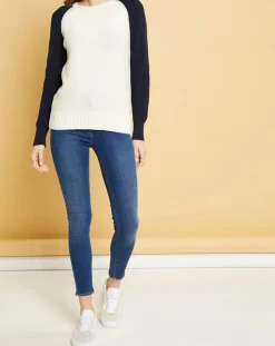 Acquaverde Jeans|Jean slim Twiggy bleu foncé