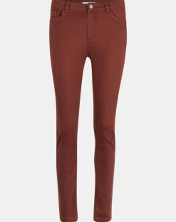 Galeries Lafayette Jeans|Jean ajusté Gerly en Toile de coton marron foncé