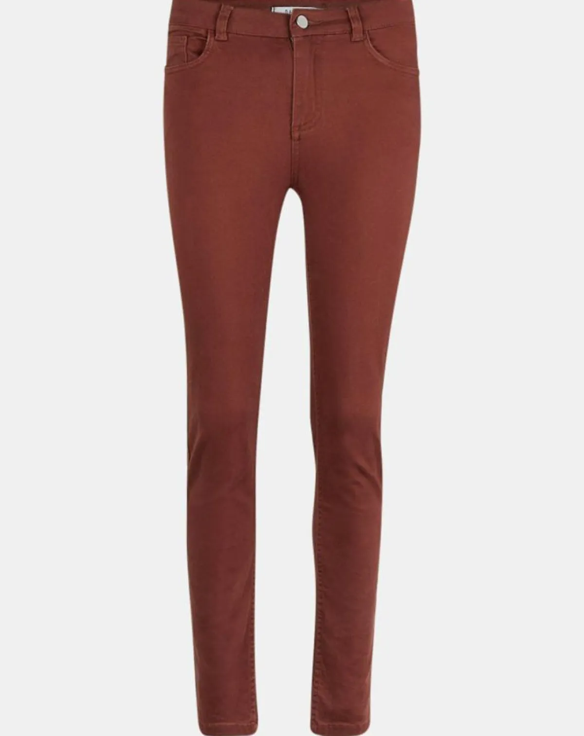 Galeries Lafayette Jeans|Jean ajusté Gerly en Toile de coton marron foncé