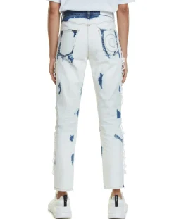 Desigual Jeans|Jean Bleach blanc/bleu