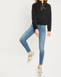Scotch & Soda Jeans|Jean bohemienne taille haute Skinny bleu moyen
