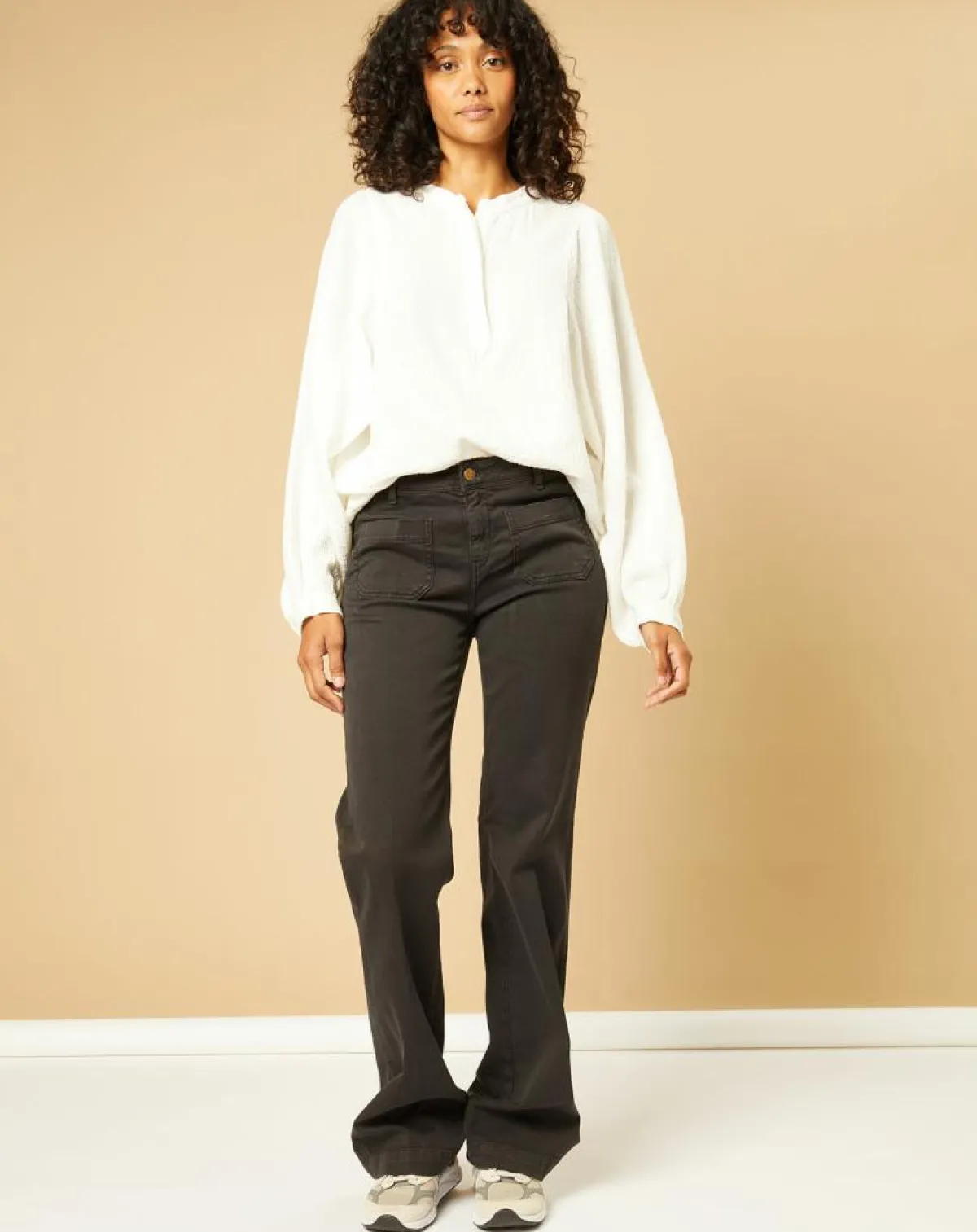 Acquaverde Jeans|Jean bootcut Charlotte charcoal