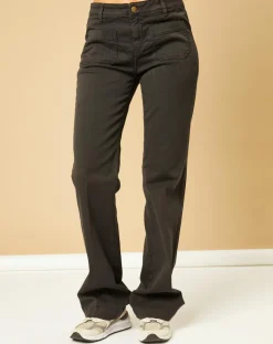 Acquaverde Jeans|Jean bootcut Charlotte charcoal