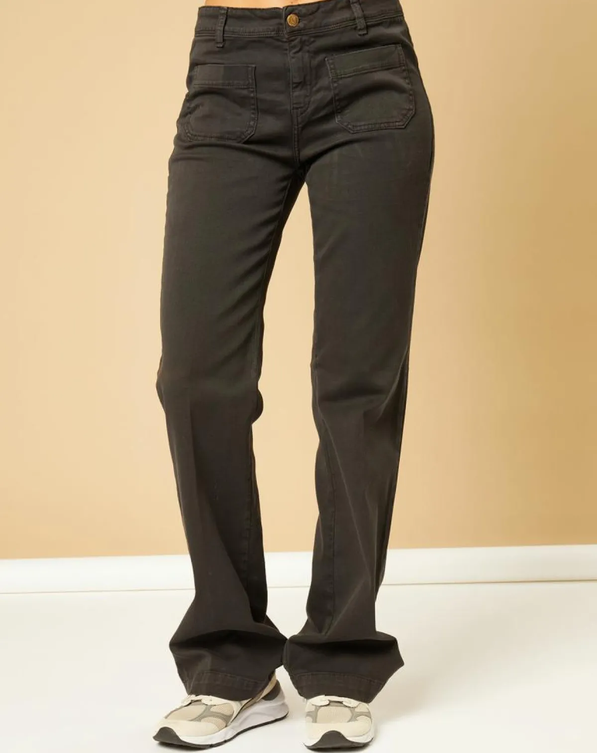 Acquaverde Jeans|Jean bootcut Charlotte charcoal